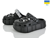 Кроксы Rai Shoes E152-2-4 чорний от магазина Frison