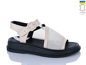 Босоножки Sali 108-1 бежевий чор-п. от магазина Frison