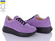 Кроссовки Gleb M236 бузковий-чорний шкіра от магазина Frison