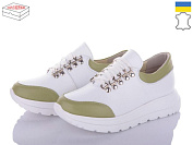 Кроссовки Arto 216 бел-олив-кожа от магазина Frison