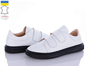 Кеды Gleb M231 білий-чорний шкіра от магазина Frison