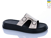 Шлепанцы Sali 11 бежевий к чор-п. от магазина Frison