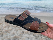 Шлепанцы Malibu MKN6834 black-camel от магазина Frison